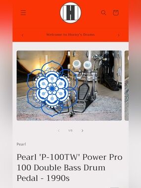 90’s Pearl P-100TW Power pro bass drum pedal- single pedal from double set up
